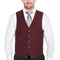 Vanderbilt Collection - Classic Dress Vest 5 Buttons Regular Fit In Burgundy
