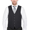 Vanderbilt Collection - Classic Dress Vest 5 Buttons Regular Fit In Dark Navy