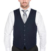 Vanderbilt Collection - Classic Dress Vest 5 Buttons Regular Fit In Navy