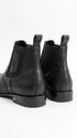 Men’s Shark Skin Cowboy Boots – Black Exotic Leather Western Chelsea Ankle Boots by Vestigium