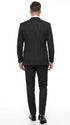 Men’s Black Skeleton Bone Pinstripe 3 Piece Suit – Gangster Style Striped Suit with Vest