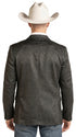 Men’s Black Western Paisley Blazer – Cowboy Jacquard Sport Coat