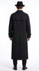 Men’s V for Vendetta Inspired Black Trench Coat – Long Gothic Full-Length Overcoat