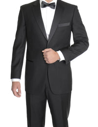 (36S, 40L, 42R, 48S, 58R) Regular Fit 2 Piece Black Tuxedo
