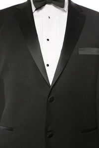 (36S, 40L, 42R, 48S, 58R) Regular Fit 2 Piece Black Tuxedo