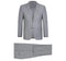 Vanderbilt Collection - Classic 2 Piece Suit 2 Buttons Regular Fit In Light Gray