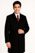 Black Cashmere Chesterfield Overcoat – 1920s Full Length Topcoat