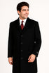 Black Cashmere Chesterfield Overcoat – 1920s Full Length Topcoat