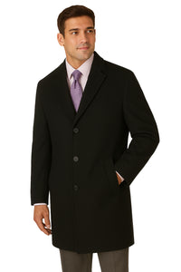 Men's Heavy Wool Overcoat – Classic Full Length Winter Topcoat