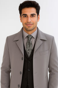 Men's Full Length Overcoat – Classic Winter Long Top Coat