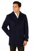 Big & Tall Men's Wool Peacoat – Classic Double Breasted Overcoat