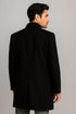 Men's Black Wool & Cashmere Overcoat – Classic Full Length Topcoat