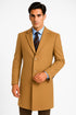 Men's Camel Wool & Cashmere Overcoat – Classic Full Length Topcoat
