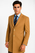 Men's Camel Wool & Cashmere Overcoat – Classic Full Length Topcoat