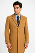Men's Camel Wool & Cashmere Overcoat – Classic Full Length Topcoat