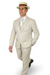 Riverdale Linen Coat - Natural | Crisp 3-Piece Linen Suit for Summer