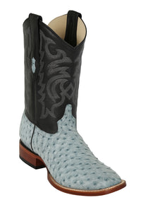 Men's Los Altos Ostrich Skin Wide Square Toe Boots -A