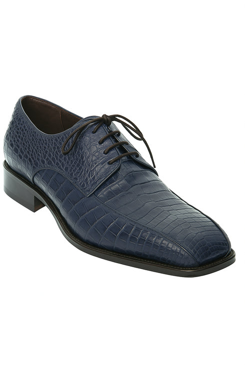 Los Altos Blue Crocodile Bike Toe Shoes