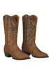 Ariat Men's Heritage R Toe Distressed Brown Western Boots