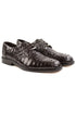 Mens Belvedere Chapo Caiman Crocodile Hornback Dress Shoe in Black