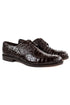 Mens Belvedere Chapo Caiman Crocodile Hornback Dress Shoe in Black