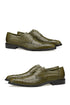 Mens Belvedere Chapo Caiman Crocodile Hornback Dress Shoe in Black