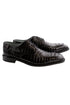 Mens Belvedere Chapo Caiman Crocodile Hornback Dress Shoe in Black