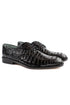 Mens Belvedere Chapo Caiman Crocodile Hornback Dress Shoe in Black