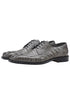 Mens Belvedere Chapo Caiman Crocodile Hornback Dress Shoe in Black