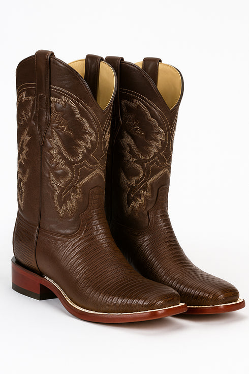 Botas Cuadrada de Armadillo Lizard Original