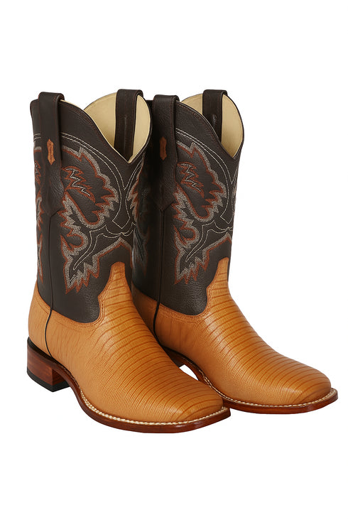 Botas Cuadrada de Armadillo Lizard Original