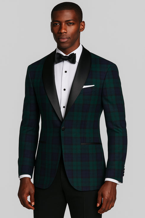 Plaid Dinner Jacket - Green Tartan Sportcoat