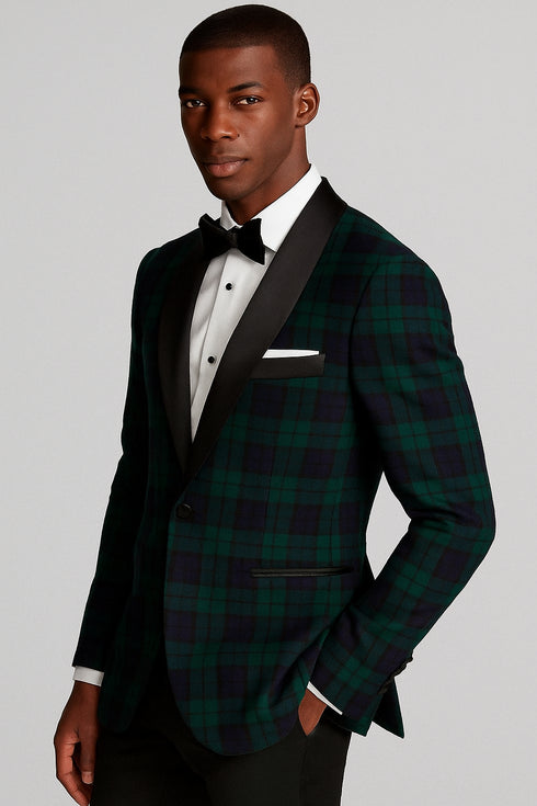 Plaid Dinner Jacket - Green Tartan Sportcoat
