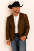 Mens Western Blazer - Paisley Pattern Cowboy Tuxedo Jacket in Color Copper