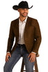 Mens Western Blazer - Paisley Pattern Cowboy Tuxedo Jacket in Color Brown