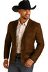 Mens Western Blazer - Paisley Pattern Cowboy Tuxedo Jacket in Color Copper