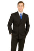 Giorgio Fiorelli Double-Breast Black Stripe Suit