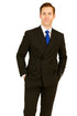 Giorgio Fiorelli Double-Breast Black Stripe Suit