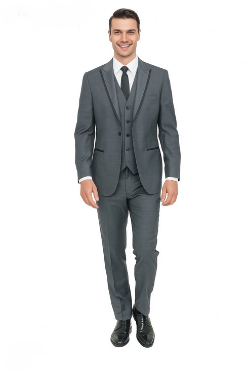 Oscar Tuxedo Sharkskin Gray or Blue by Giorgio Fiorelli