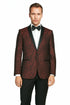 Shawl Jacquard Tuxedo by Giorgio Fiorelli in Burgundy, Gray