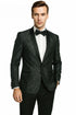 Shawl Jacquard Tuxedo by Giorgio Fiorelli in Burgundy, Gray