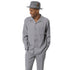 Grey 2-Piece Solid Long Sleeve Walking Suit