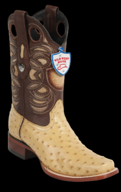 Wild West Botas de Avestruz Horma Rodeo Orix