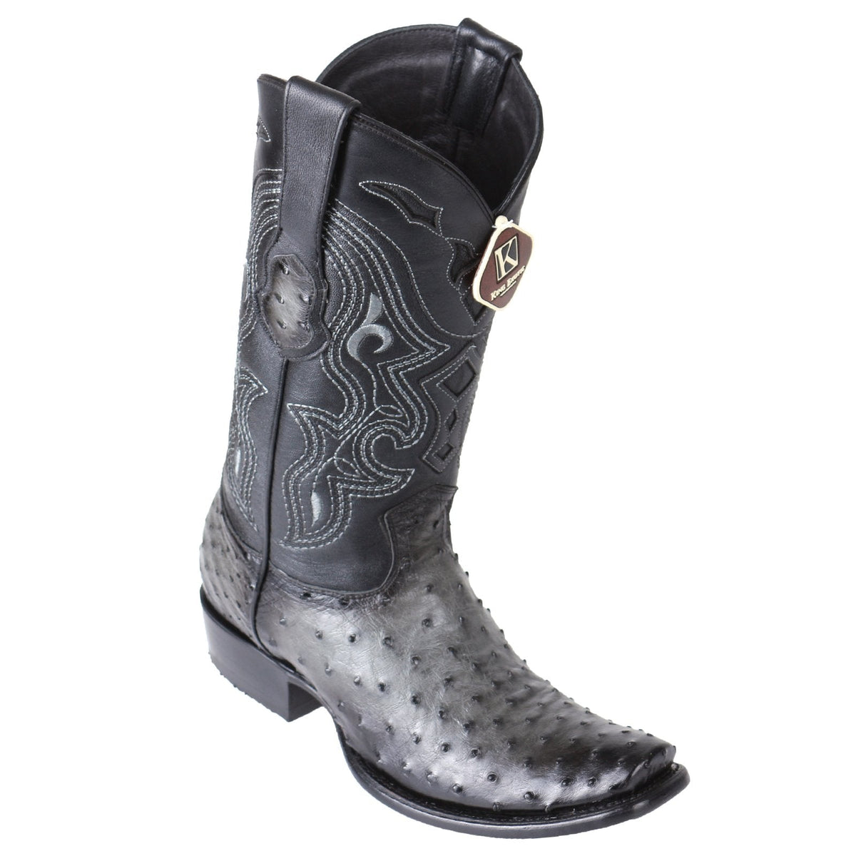 King Exotic Men's Ostrich Leg Boots H79B Dubai Toe