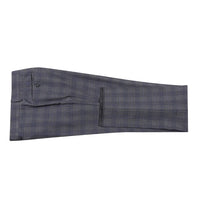 English Laundry Collection - 2 Piece Slim Fit Gray Plaid Notch Lapel Suit