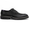 Zelli Campo Sueded Goatskin Lace-up Blucher Shoes in Black