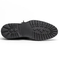 Zelli Campo Sueded Goatskin Lace-up Blucher Shoes in Black