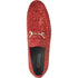 Bravo Mens Modern Glitter Sequin Prom Tuxedo Buckle Loafer in Red - Men's Dress Shoes