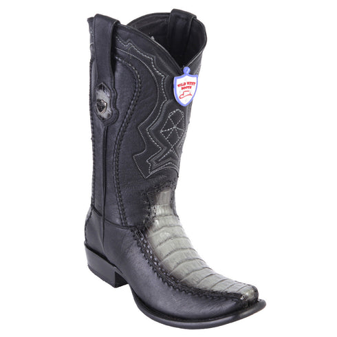 Wild West Caiman grey cowboy boots