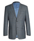 Lozano Collection - Men's 2 Piece Regular Fit Gray Windowpane Suit